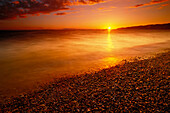 Agawa Bay Sonnenuntergang Lake Superior Provincial Park Ontario,Kanada