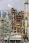 Chevron Ölraffinerie am Burrard Inlet,Burnaby,Britisch-Kolumbien,Kanada