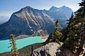 Mount Fairview, Mount Aberdeen und Lake Louise vom Big Beehive aus, Banff National Park, Alberta, Kanada