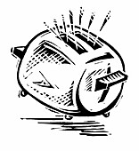 Illustration eines Toasters