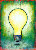 Painting of an Incandescent Lightbulb