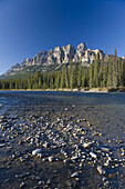 Fluss,Wald und Berge,Banff National Park,Alberta,Kanada