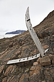 Komatik-Schlittenkufen, Craig Harbour, Ellesmere Island, Nunavut, Kanada