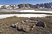 Inuit-Grabstätte, Craig Harbour, Ellesmere Island, Nunavut, Kanada