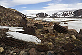 Artifacts and Whale Bones Outside an Abandoned RCMP Post,Craig Harbour,Nunavut,Canada