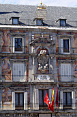 Außenseite eines Gebäudes, Plaza Mayor, Madrid, Spanien
