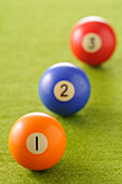 Close-Up of Billiard Balls