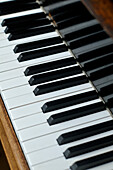 Close-up of Piano Keyboard