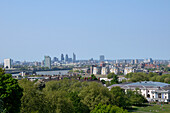 Londoner Skyline von Greenwich, London, England