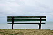 Empty Park Bench,Ile de Re,France