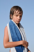 Portrait of Boy with Towel around Shoulders,Rabat,Morocco