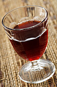 Close-up of Glass of Red Wine