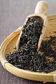 Close-up of Loose Tea in Bowl with Scoop