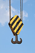 Hook and pulley against blue sky,Berlin,Germany