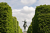 Equestrian Statue in Public Garden,Paris,France