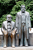 Bronze Statue of Marx and Engels,Marx-Engels Forum,Alexanderplatz,Mitte,Berlin,Germany