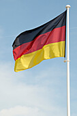 German Flag Blowing in Breeze,Germany