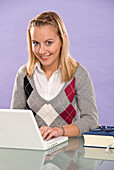 Woman Using Laptop