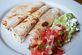 Quesadillas with Salsa and Guacamole