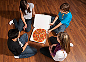 Children Eating Pizza