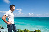 Portrait of Man,Reef Playacar Resort and Spa Hotel,Playa del Carmen,Quintana Roo,Yucatan Peninsula,Mexico