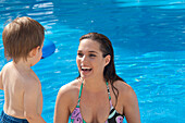 Woman and Boy,Reef Playacar Resort and Spa Hotel,Playa del Carmen,Quintana Roo,Yucatan Peninsula,Mexico