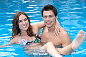 Couple in Pool,Reef Playacar Resort and Spa,Playa del Carmen,Mexico