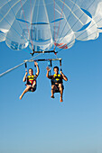 Couple Paragliding,Reef Playacar Resort and Spa,Playa del Carmen,Mexico