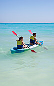 Couple Kayaking,Reef Playacar Resort and Spa,Playa del Carmen,Mexico