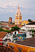 Cartagenas Kathedrale und Dächer, Cartagena, Kolumbien
