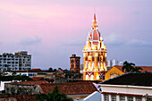 Cartagenas Kathedrale und Dächer, Cartagena, Kolumbien