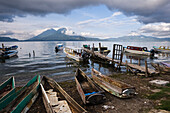 Fischerboote, Atitlan-See, Santa Catarina Palopo, Guatemala