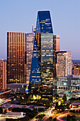 Skyline von Dallas in der Abenddämmerung,Texas,USA