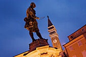 Statue of Giuseppe Tartini,Piran,Slovenia