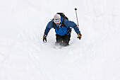 Telemark-Skifahren auf Asahidake,Daisetsuzan National Park,Hokkaido,Japan