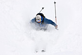 Telemark-Skifahren auf Asahidake,Daisetsuzan National Park,Hokkaido,Japan