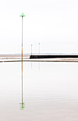 Tidal pool at low tide at Leigh on Sea,Essex,England,United Kingdom,Europe