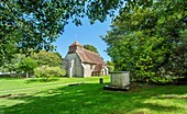 The 11th century Church of St. Mary The Virgin at Friston,South Downs National Park,East Sussex,England,United Kingdom,Europe