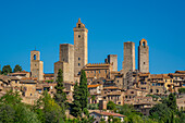 View of San Gimignano skyline,San Gimignano,UNESCO World Heritage Site,Province of Siena,Tuscany,Italy,Europe