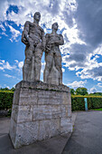 View of exterior of Olympiastadion Berlin and statues,built for the 1936 Olympics,Berlin,Germany,Europe