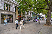 View of shops on the tree lined Kurfurstendam in Berlin,Germany,Europe