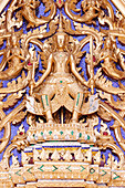 Roof detail,Wat Phra Kaew (Temple of the Emerald Buddha),Bangkok,Thailand,Southeast Asia,Asia