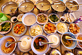 Vegetarian offerings,Buddhist ceremony,Tinh That Quan Am Pagoda,Dalat,Vietnam,Indochina,Southeast Asia,Asia