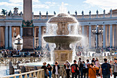 Fountain at St. Peter's Square,Vatican City,UNESCO World Heritage Site,Rome,Lazio,Italy,Europe