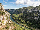 Gorge de l'Ardeche,Fluss Ardeche,Auvergne-Rhone-Alpes,Frankreich,Europa