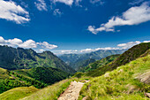 Die bukolische Landschaft des Mastellone-Tals im Sommer,Rimella,Valsesia,Bezirk Vercelli,Piemont,Italien,Europa