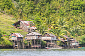 Ranger stations built on the water in Tanjung Puting National Park,Kalimantan,Borneo,Indonesia,Southeast Asia,Asia