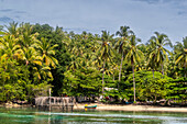 A view of the village of Friwen on Gam Island,Raja Ampat,Indonesia,Southeast Asia,Asia