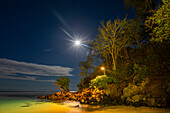 Full moon at Murex Bangka Dive Resort,Bangka Island,near Manado Sulawesi,Indonesia,Southeast Asia,Asia