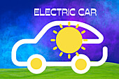 Illustrationen von Elektroautos